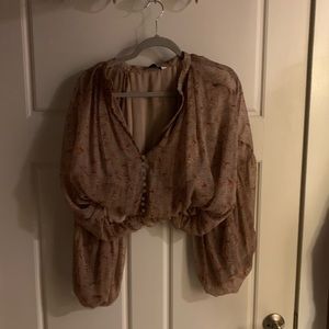 NWT Zara Cropped Print mulitcolor blouse!💕